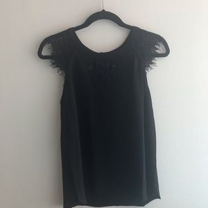 41 Hawthorn Jarred Lace Detail Cap-Sleeve Blouse